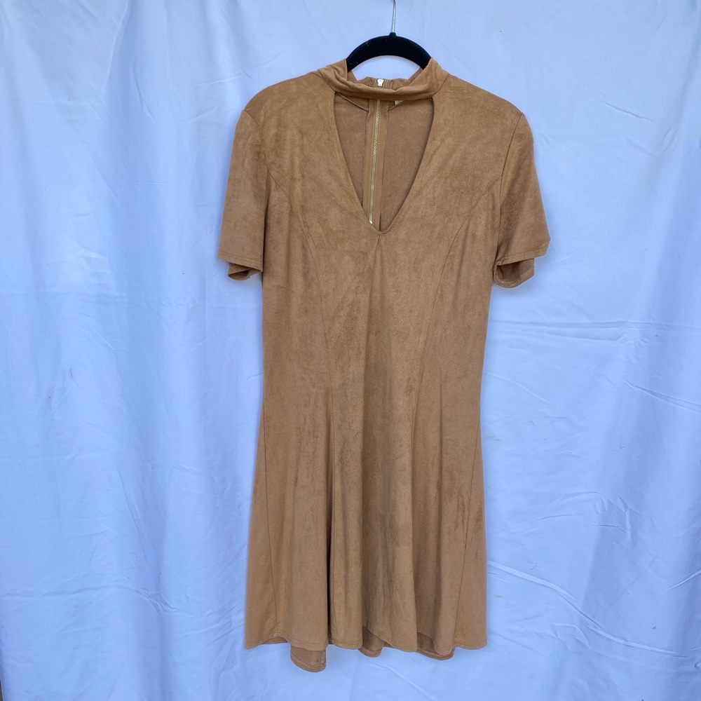 Suede mini dress
